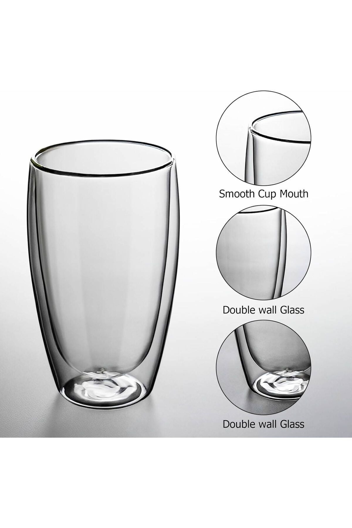 ARVALE Double-Walled Double Glass Cup 500 ml 2