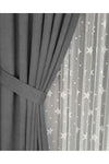 Yuka Diamond Double Wing Gray Velvet Textured Tightly Pleated Plain Ada Curtain Simple 80 X 270 1