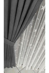 Yuka Diamond Double Wing Gray Velvet Textured Tightly Pleated Plain Ada Curtain Simple 80 X 270 4