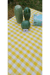 Sofrabezidiyari Piti Checkered Yellow Tablecloth, Table Cover, Picnic Cloth Cotton 1