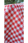 Sofrabezidiyari Piti Checkered Red Tablecloth, Table Cloth, Picnic Cloth Cotton 3