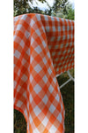 Sofrabezidiyari Piti Plaid Orange Tablecloth, Table Cloth, Picnic Cloth Cotton 3