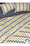 Lotusline Home Zigzag Pattern Cotton Double Duvet Cover Set 2