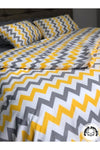 Lotusline Home Zigzag Pattern Cotton Double Duvet Cover Set 3