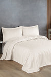 BIRHOME Estila Jacquard Chenille Double Bedspread (Cream) 1