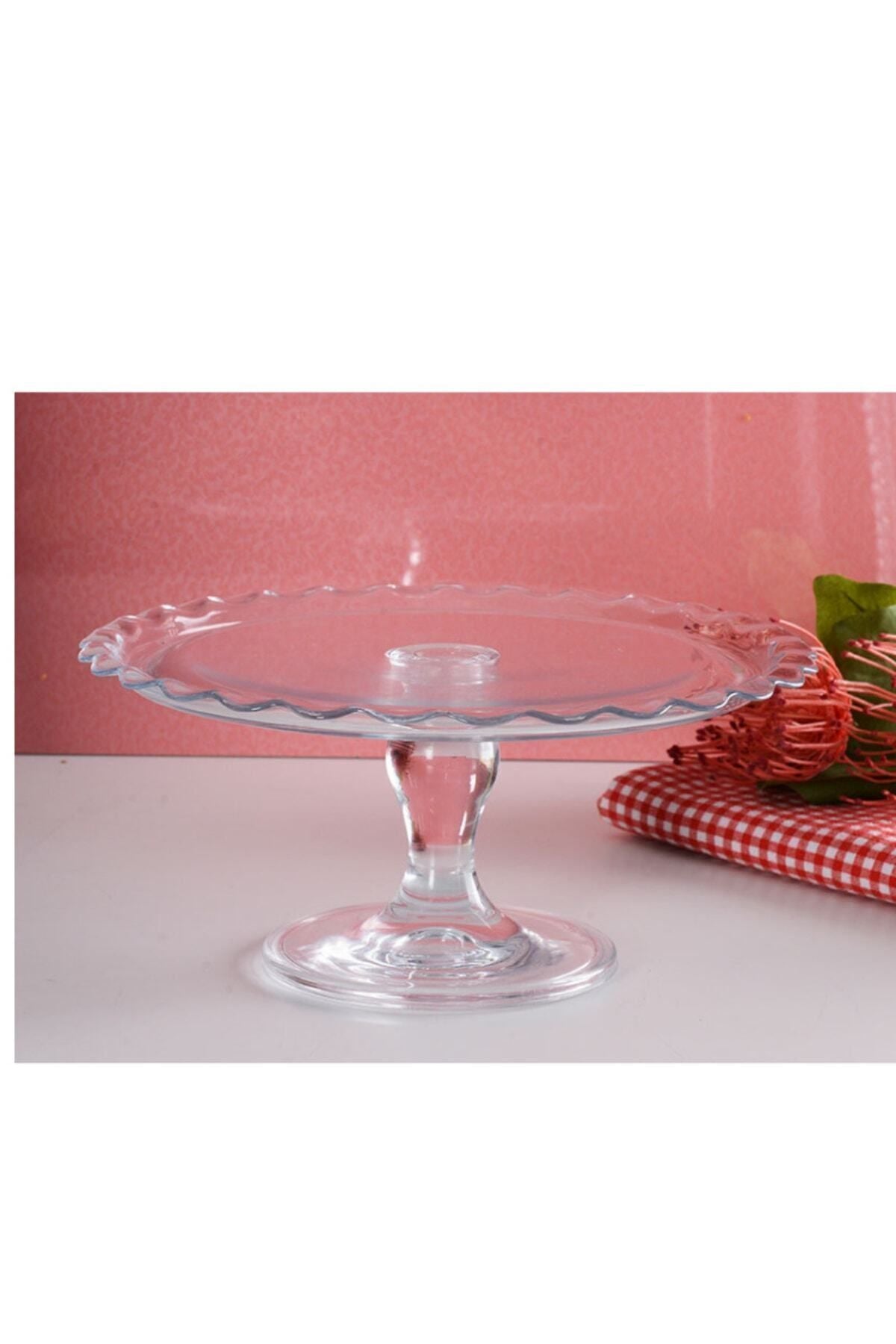 Paşabahçe Glass Pedestal Serving Plate 2