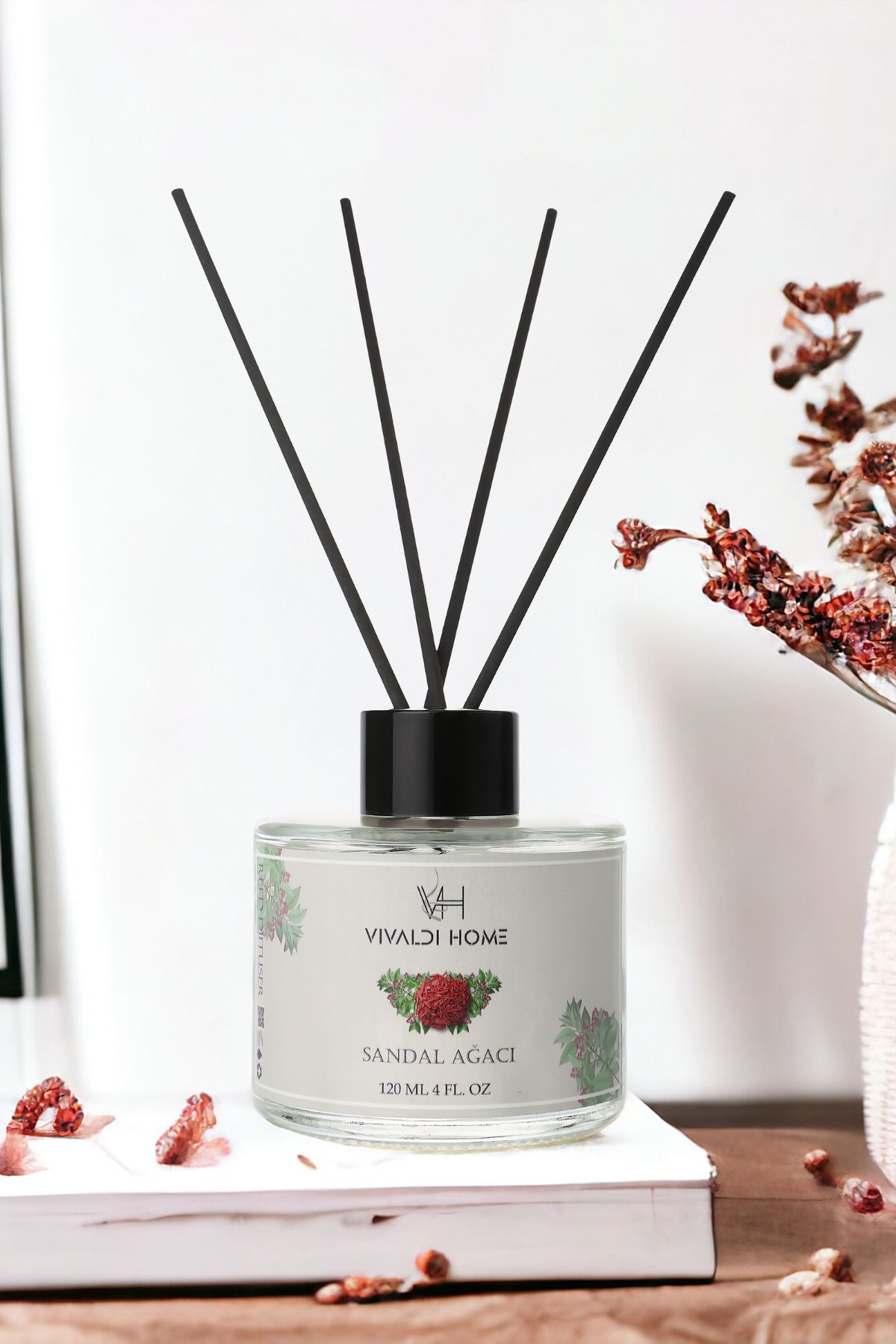 Vivaldi Home Sandalwood Reed Diffuser Essential Oil 120ml 3