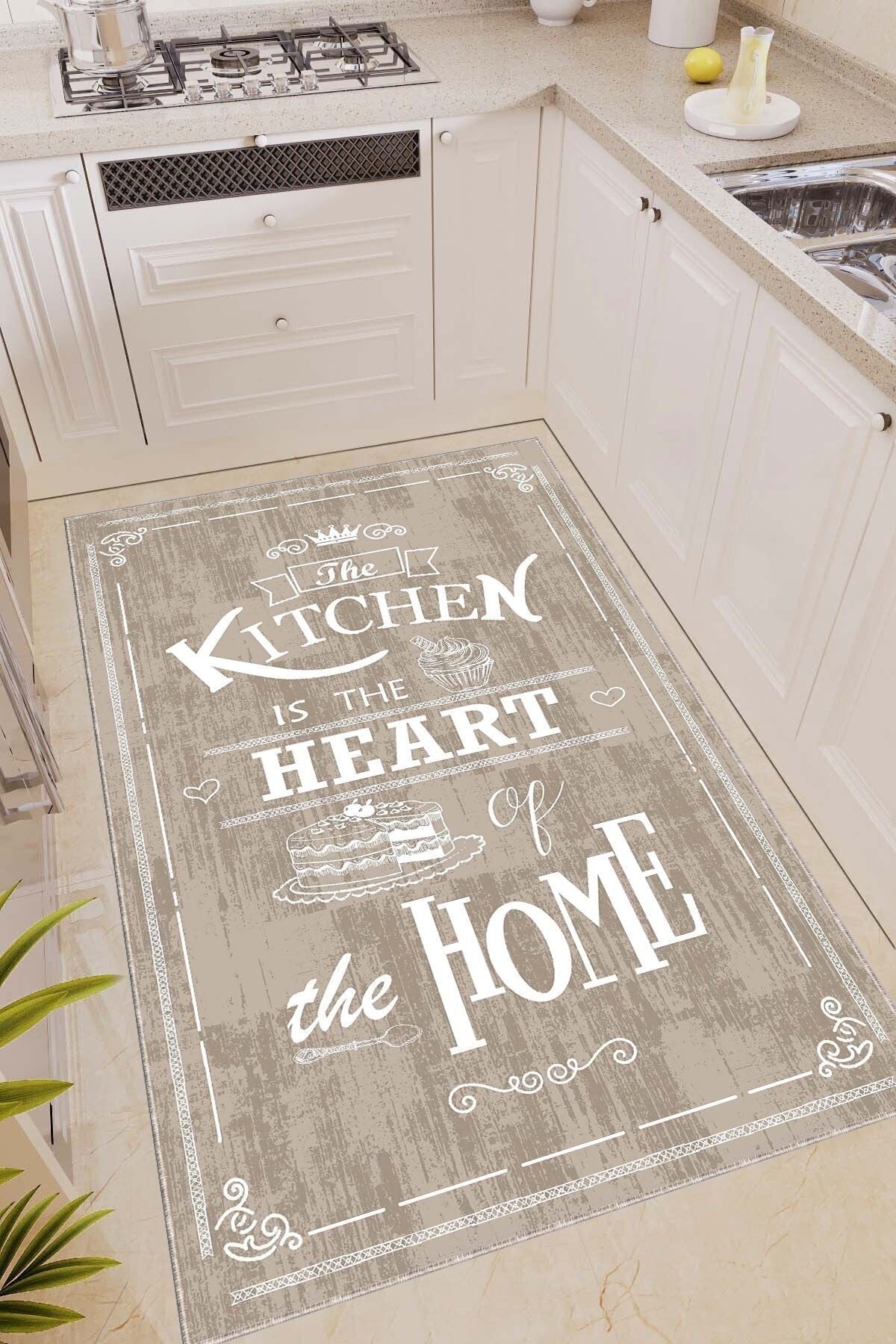 SÜNGERSAN Non-Slip Base Digitally Printed Machine Washable Kitchen Rug 2