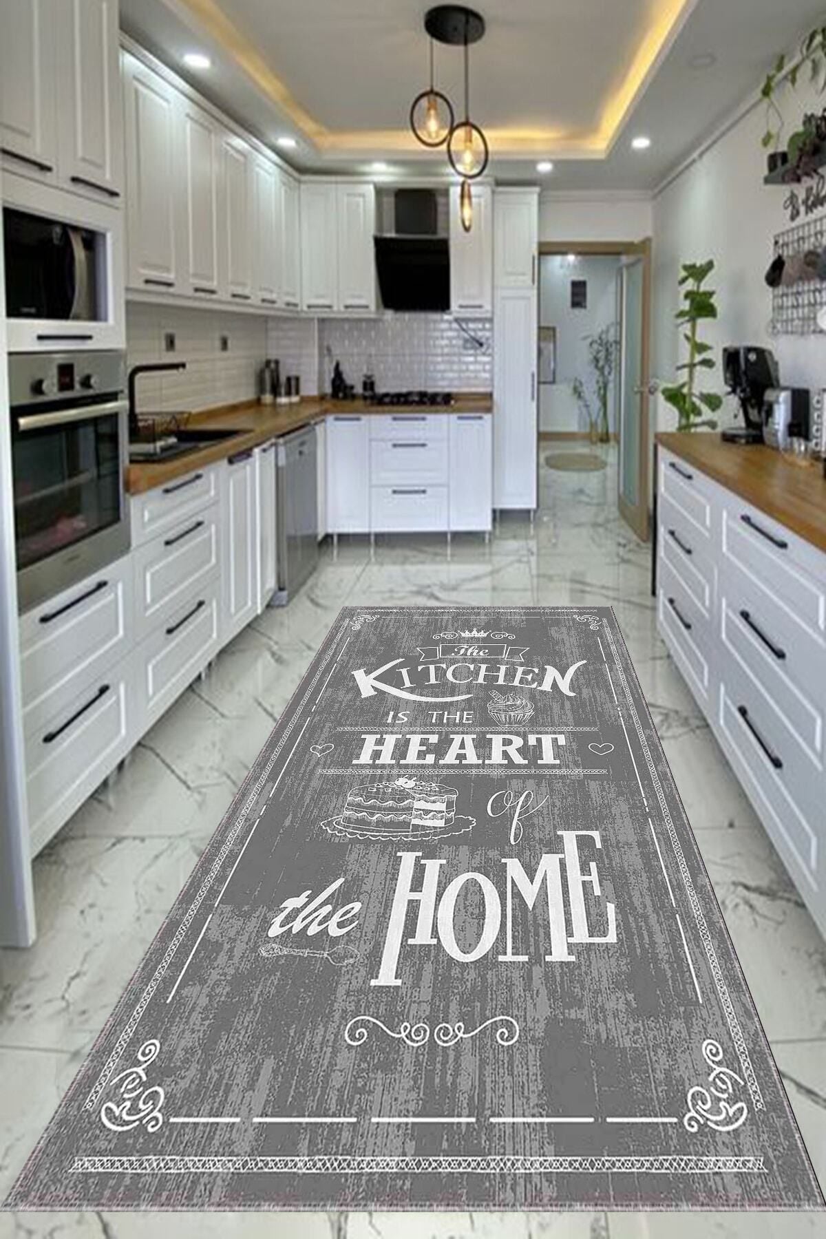 SÜNGERSAN Non-Slip Base Digitally Printed Machine Washable Kitchen Rug 4