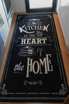 SÜNGERSAN Non-Slip Base Machine Washable Black Kitchen Rug with Kitchen Text 1