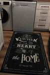 SÜNGERSAN Non-Slip Base Machine Washable Black Kitchen Rug with Kitchen Text 4