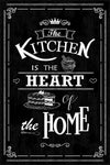 SÜNGERSAN Non-Slip Base Machine Washable Black Kitchen Rug with Kitchen Text 5