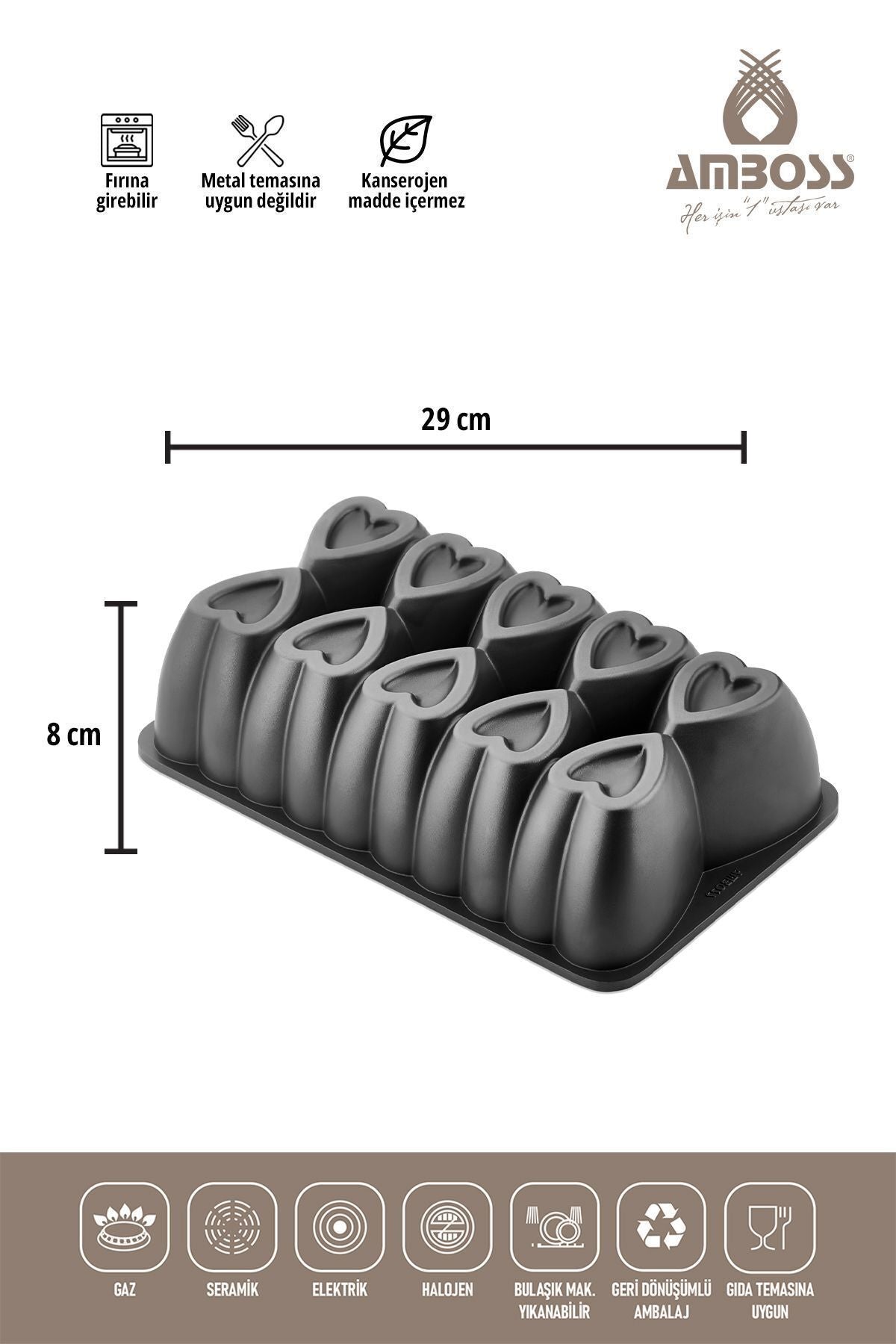 Amboss Baton Cake Mold Black 3