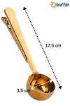 Buffer ® 2 Piece Coffee Measuring Spoon Gold Multi-Functional Stainless Steel Spoon 7