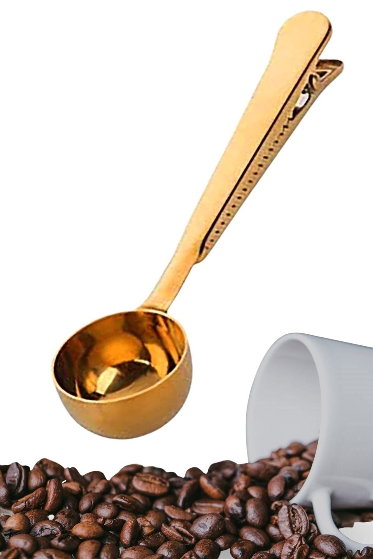 Buffer ® 2 Piece Coffee Measuring Spoon Gold Multi-Functional Stainless Steel Spoon 8