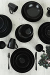 Keramika Alfa Matte Black Dinner Set 30 Pieces for 6 People 2