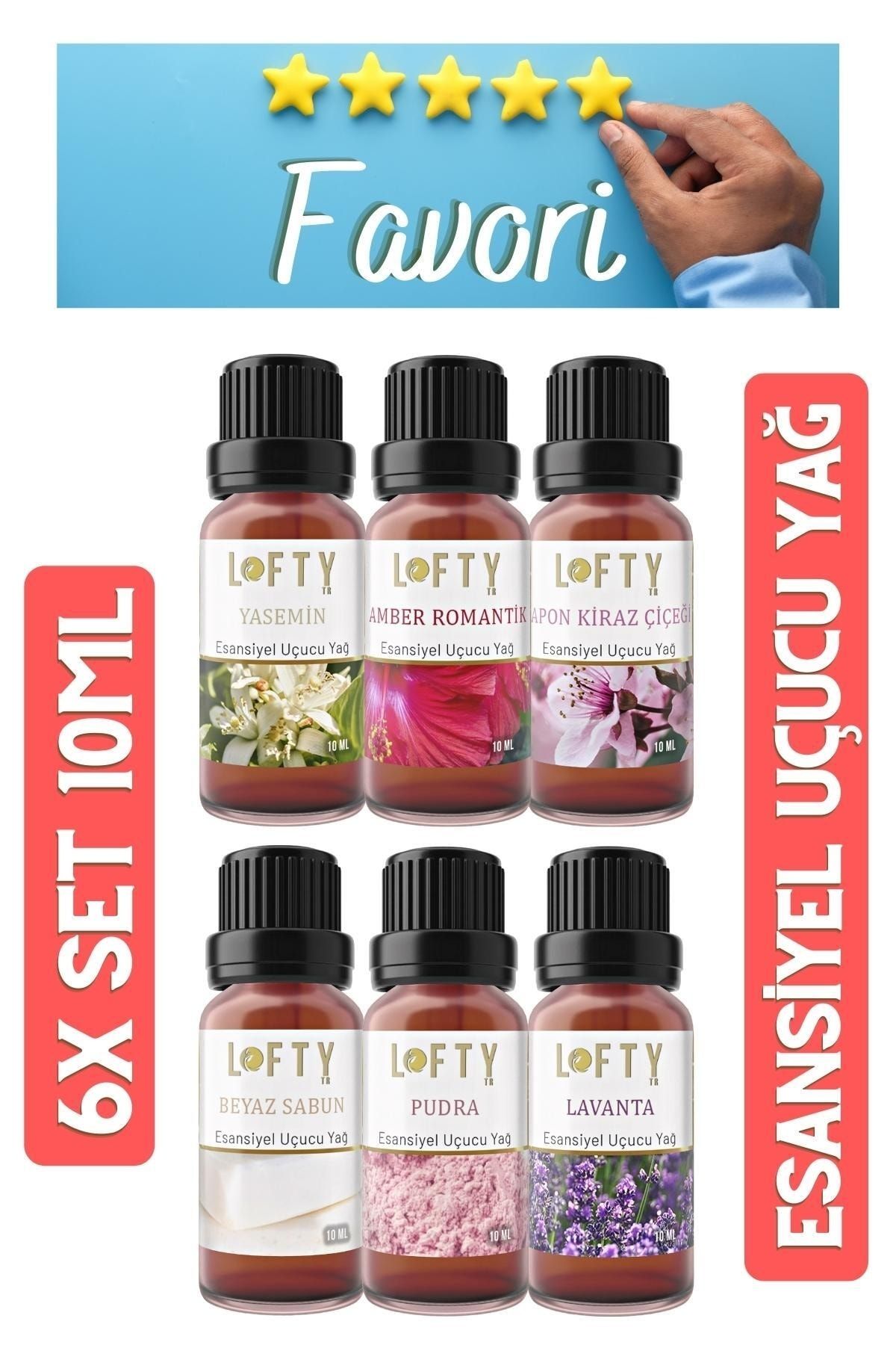 Lofty 6x Favorite Set Essential Oil, Burner Oil, Diffuser Essence, Room Fragrance 10ml 1