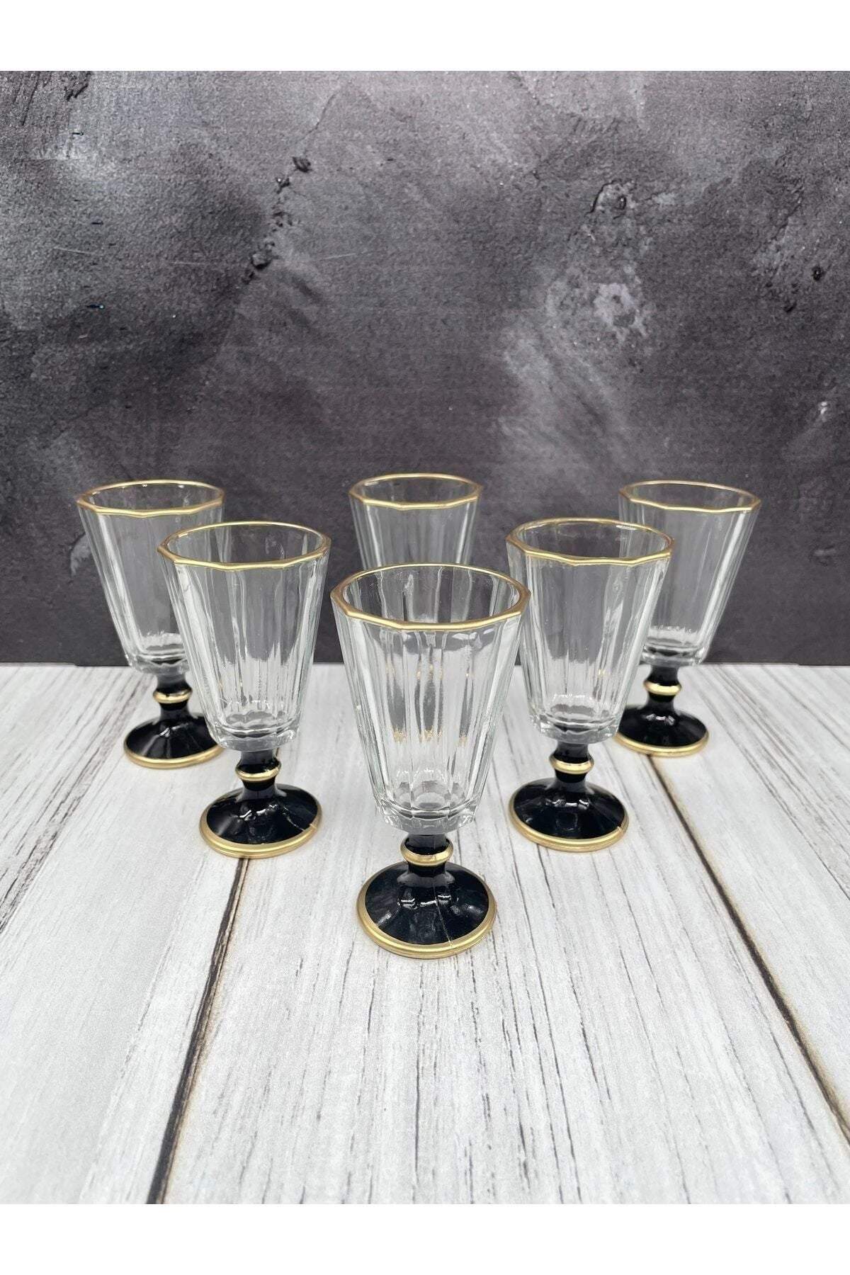 YzHome 6 Piece Gilded Coffee Side Water Glass Flute Cup 1