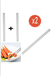 Genel Markalar Metal Chopstick 2 Stainless Steel Chinese Stick Sushi 1