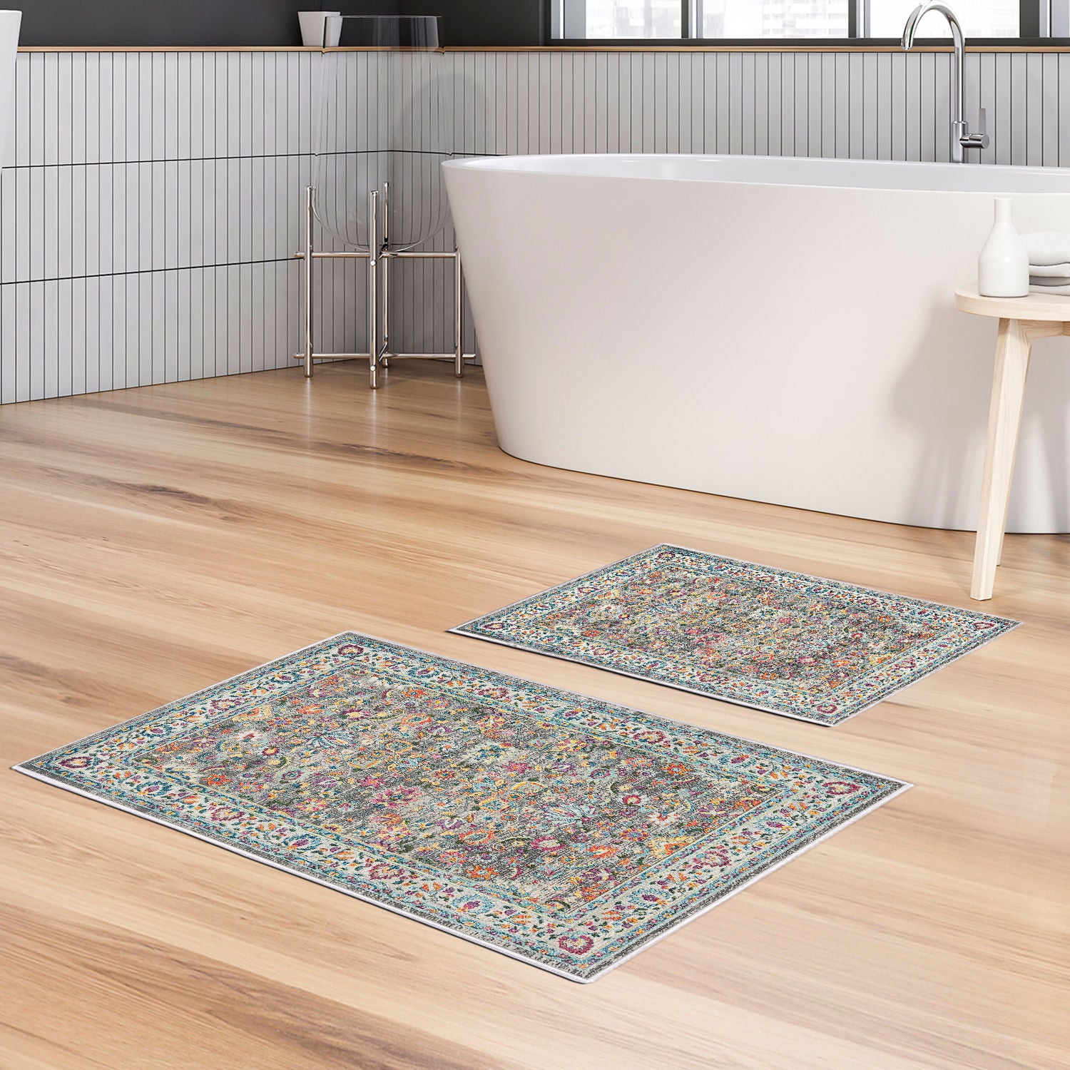 Bathmat Set (2 Pieces) Kt431 V2 Multicolor 299ANR1576 1