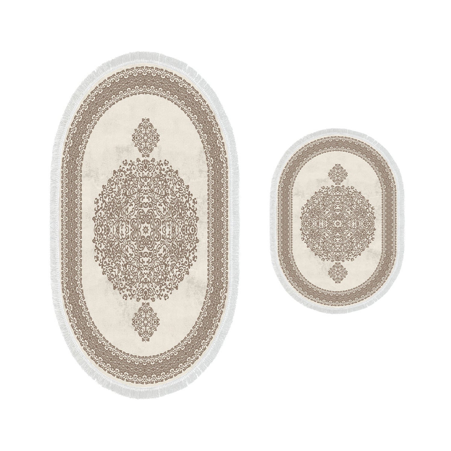 Bathmat Set (2 Pieces) 410602 - O - Brown Brown 299ANR1659 2