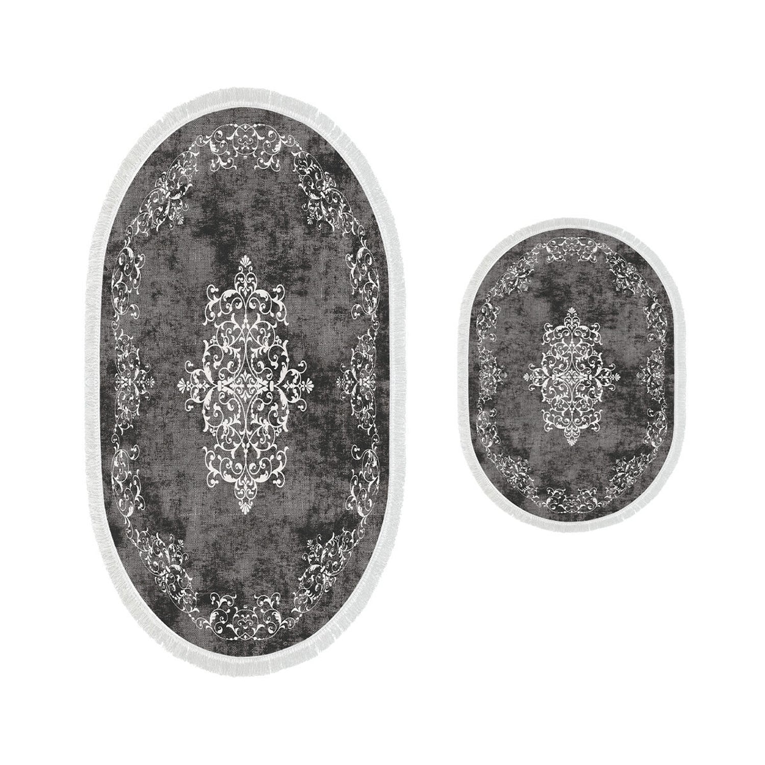 Bathmat Set (2 Pieces) 410616 - O - Grey Grey 299ANR1673 2