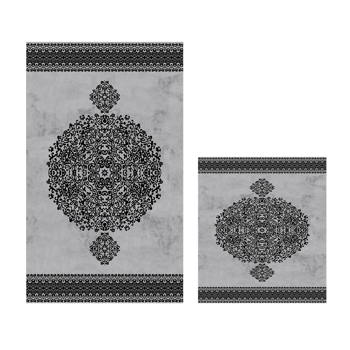 Bathmat Set (2 Pieces) 510602 - Grey Grey 299ANR1677 2