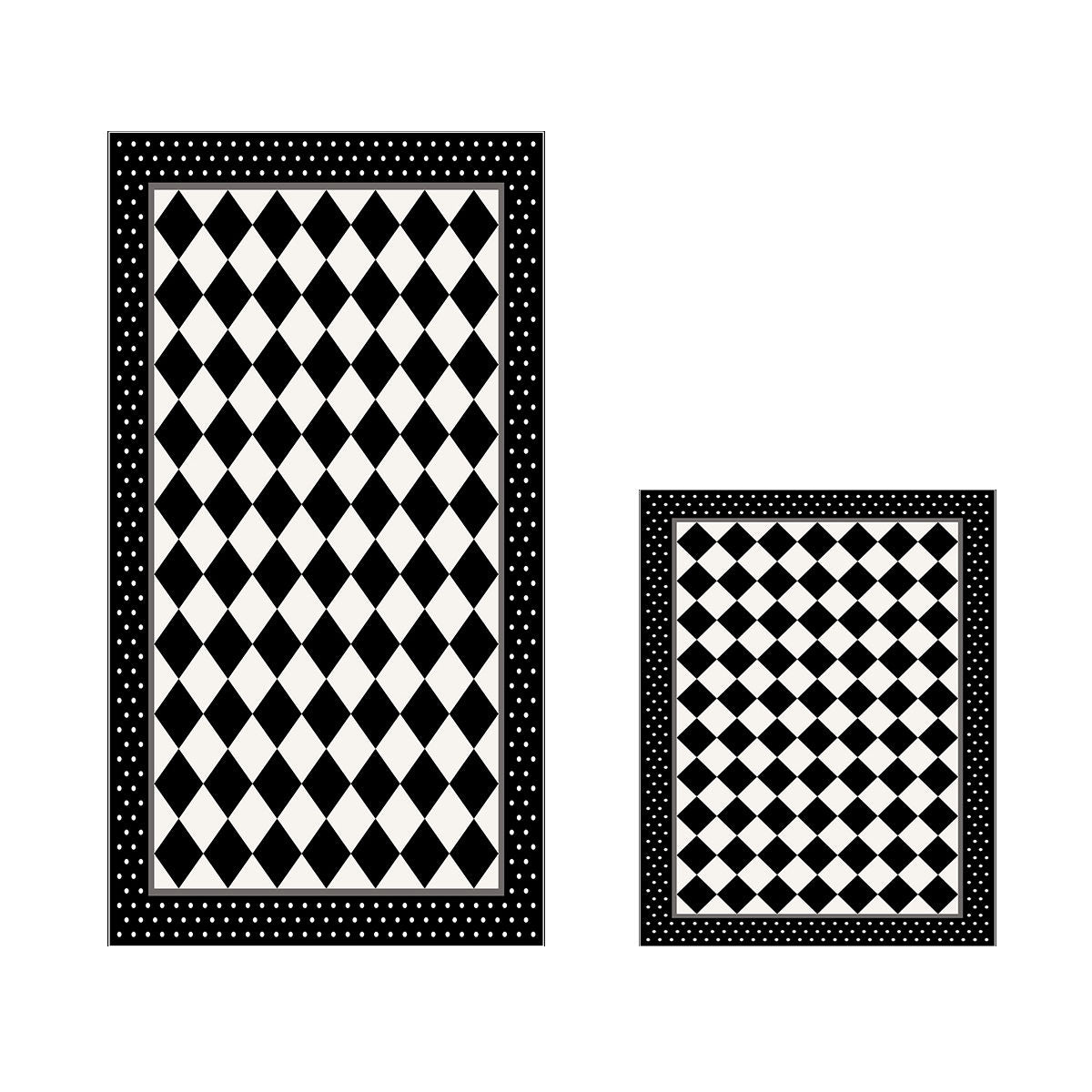 Bathmat Set (2 Pieces) 510607 - Black Black
White 299ANR1686 2