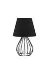 HOMING Metal Body Double Table Lamp And Pendant Chandelier Set Black Fabric Bedroom Set 2