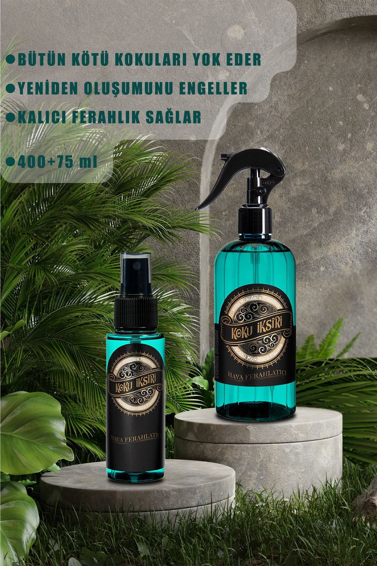 KOKU İKSİRİ All Bad Odors End Refreshing Room Fragrance 400 ml 75 ml 1