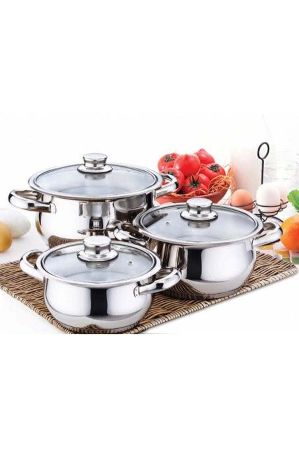 Gülsan Çakır 6 Piece Cookware Set with Glass Lid 1