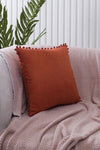 ÖzenEv Decorative Plain Brick Red Cushion Cover 1