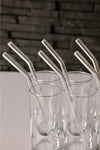 PEGA HOME Nom Trend Transparent 6-Piece Glass Bent Straw 1