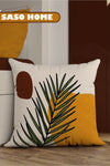 SasoHome Special Design Honey Color Palm Patterned 4-Piece Decorative Gift Cushion - Pillow Cover 2