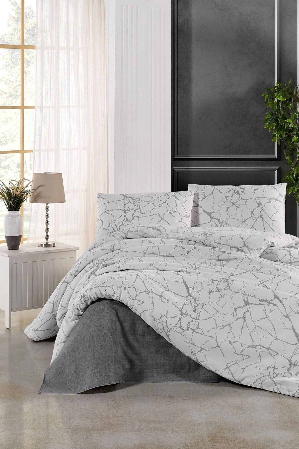 Tabu Home La Marble Marble Patterned Double Duvet Set 1