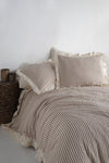 Macas Home Soil 100% Cotton Ruffled Yarn-Dyed Double Duvet Cover Set 200x220 2