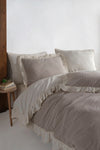 Macas Home Ruffle 100% Cotton Ruffled Yarn Dyed Double Duvet Cover Set 200*220 2