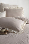 Macas Home Ruffle 100% Cotton Ruffled Yarn Dyed Double Duvet Cover Set 200*220 3