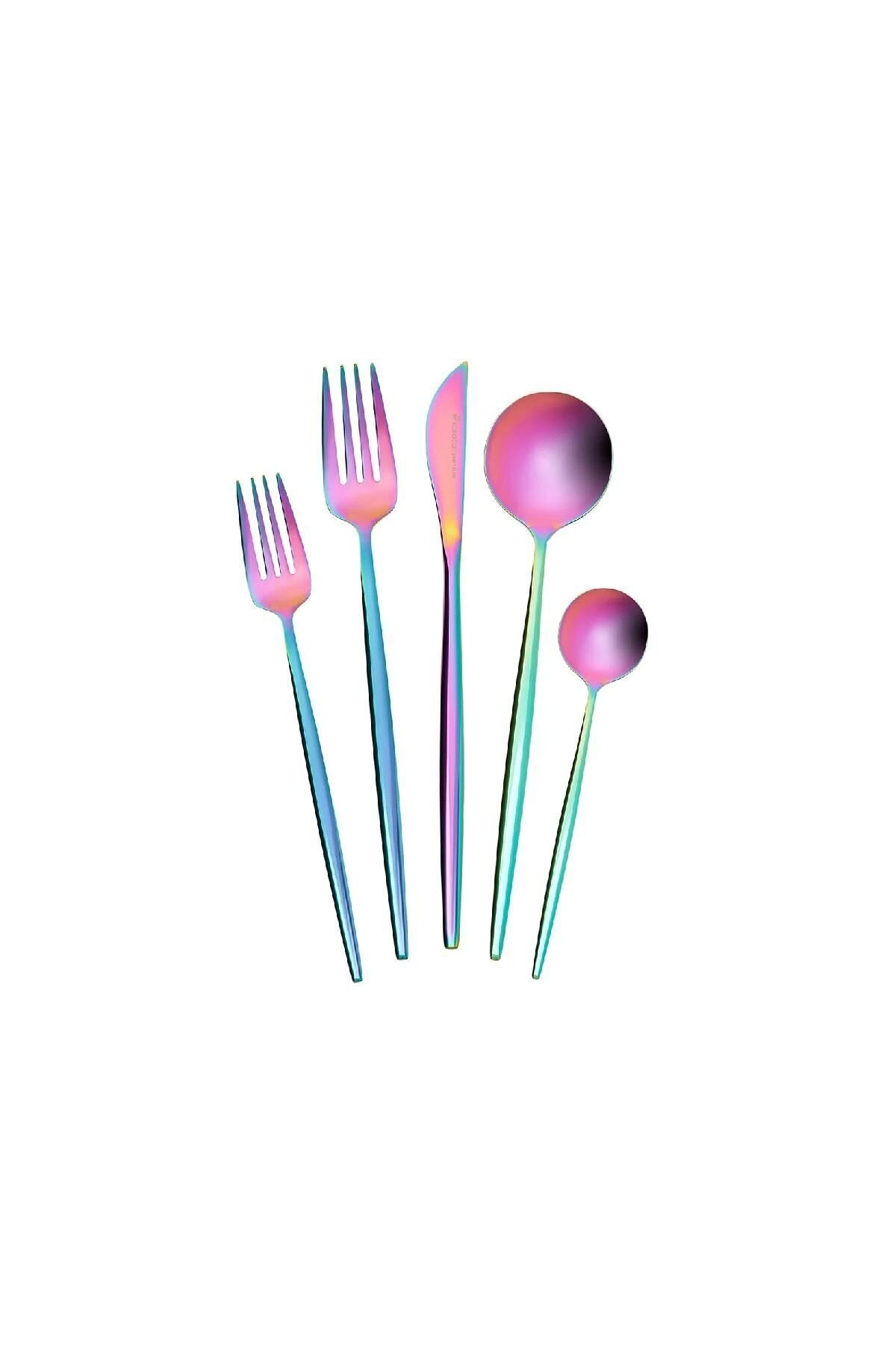 Karaca Orion Rainbow 30 Piece 6 Person Cutlery Set 4