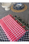 KASES HOME 3-Pack Multipurpose Tablecloth & Picnic Blanket Tablecloth Black, Red, Green 170x170 Cm 1