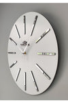 aSSe Tasarım Special Decorative Mirror Wall Clock White & Silver Silent Mechanism 37x37cm 4