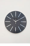 aSSe Design Special Decorative Mirror Wall Clock Black & Silver Silent Mechanism 37x37cm 2