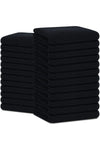 KAYABEY HOME 100% Cotton Hand Face Towel 6-Piece Black Set 30x50 1