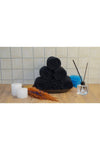 KAYABEY HOME 100% Cotton Hand Face Towel 6-Piece Black Set 30x50 5