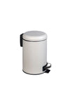 Siliwax Elit Dual Bathroom Set Beige Stainless Steel 3L Trash Can and Toilet Brush 3