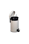 Siliwax Elit Dual Bathroom Set Beige Stainless Steel 3L Trash Can and Toilet Brush 4