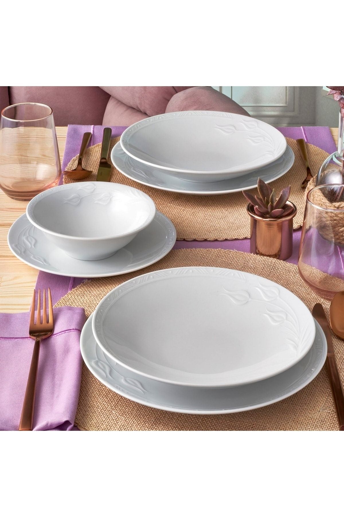 Güral Porselen Rene 18 Piece Dinner Set 1