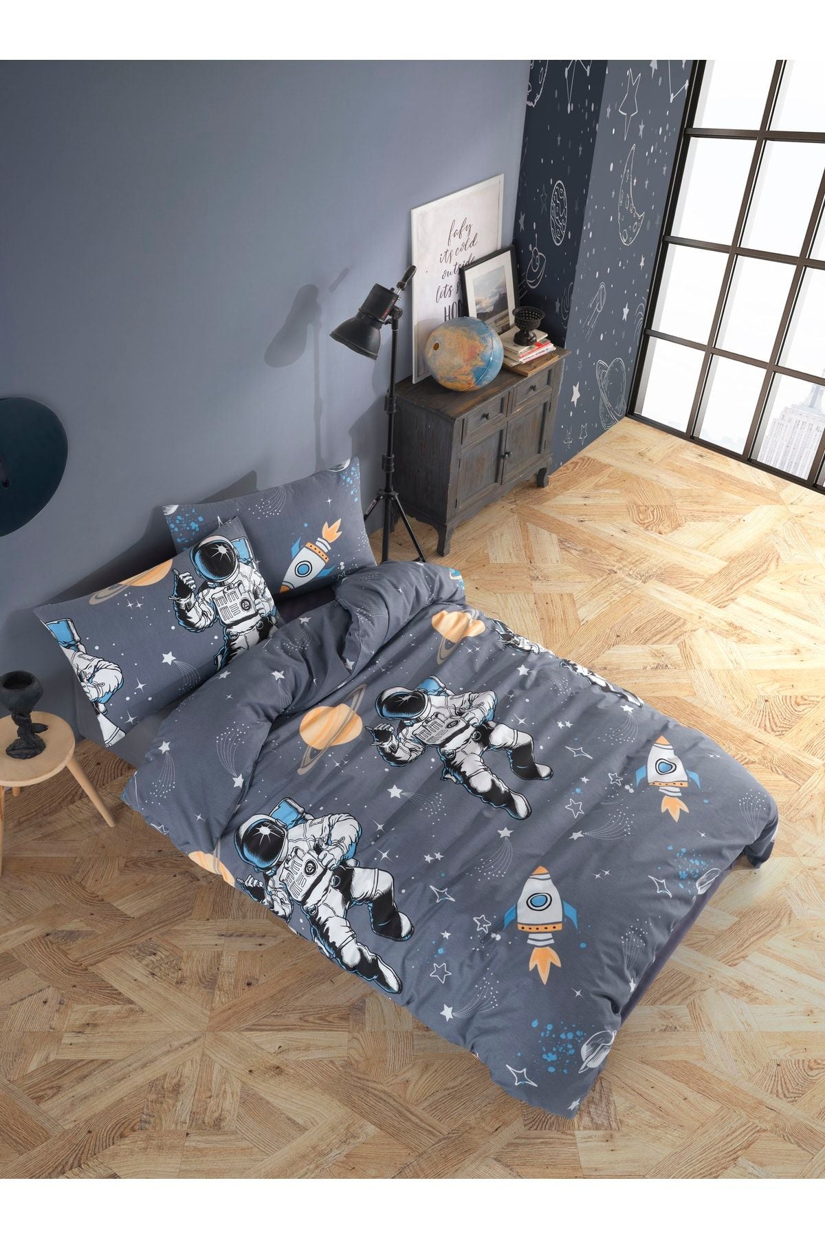 Always Ranforce Single Astronaut Duvet Cover Set 2