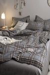 İQON Elastic Fitted Sheet Duvet Set Double Nordic Style Grey 4