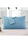 MODELHOME Blue Cotton Fabric Envelope Pillowcase (2 Pieces) 50 X 70 Cm 1